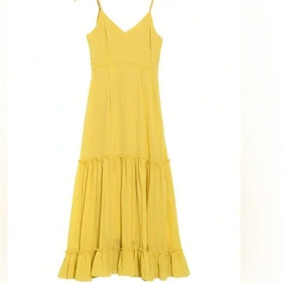 Raga Chartreuse sundress tiered bottom size 2 - Picture 2 of 13